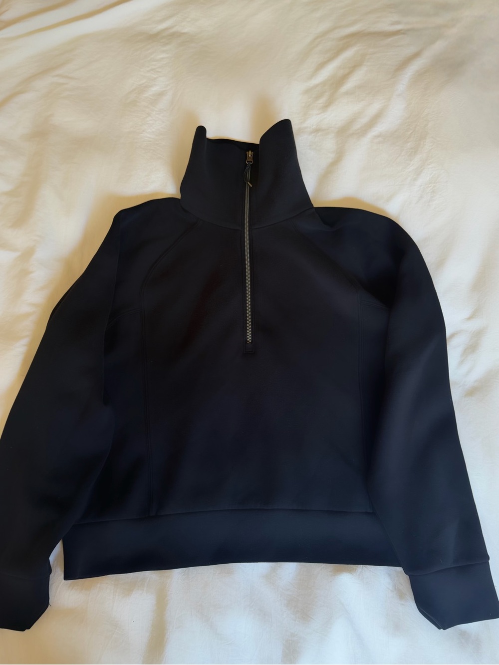 SPANX Black Half-Zip Funnel Neck Jacket